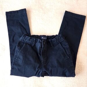 🔵 Boys Navy Blue Chino Pants – Size 5 (Adjustable Waist)